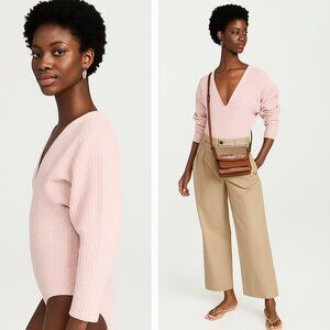 NWT Mara Hoffman Mariana Bodysuit Blush Pink Organic Cotton Eco Luxury Size XL